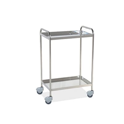 2 Shelves Auxiliary Trolley With Top Rail 2 Pushers La Pastilla