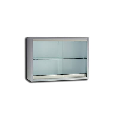2 Sliding Glass Doors Stainless Steel Wall Storage Cabinet La